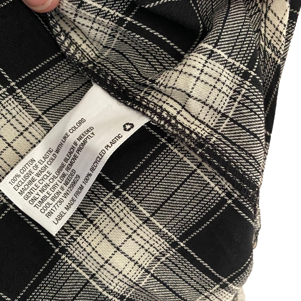 Knox Rose NEW size 1X plaid long sleeve baby doll dress - Picture 3 of 5